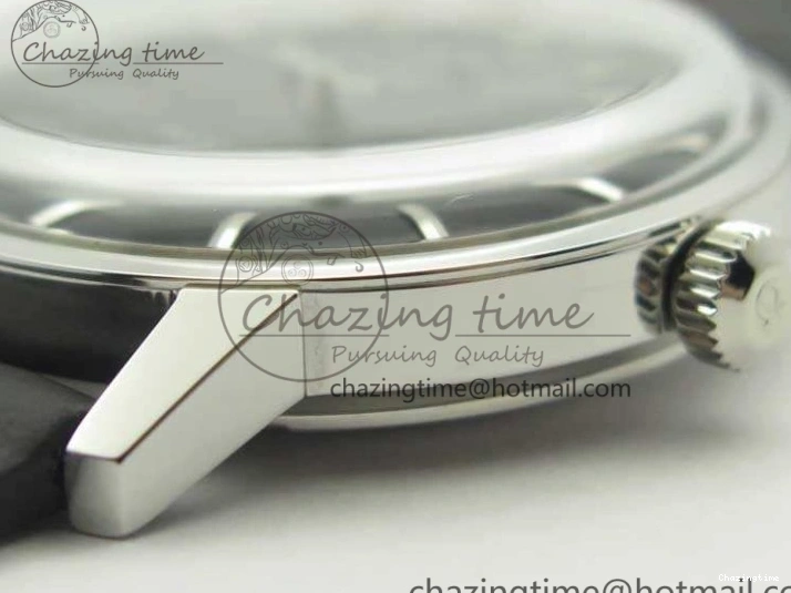 0301 EasyCare Seamaster 30 1962 SS TW Best Edition Black Dial On Leather Strap MIYOTA 8079